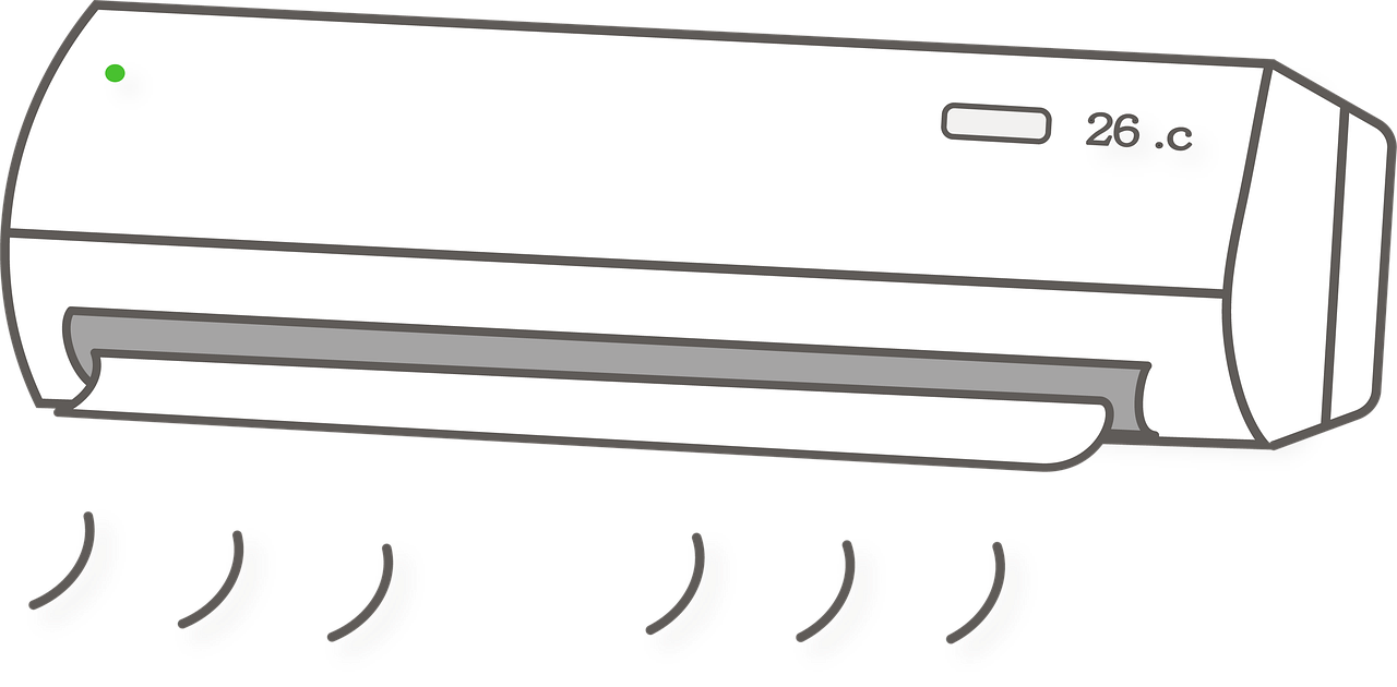 aircon, air conditioner, cartoon